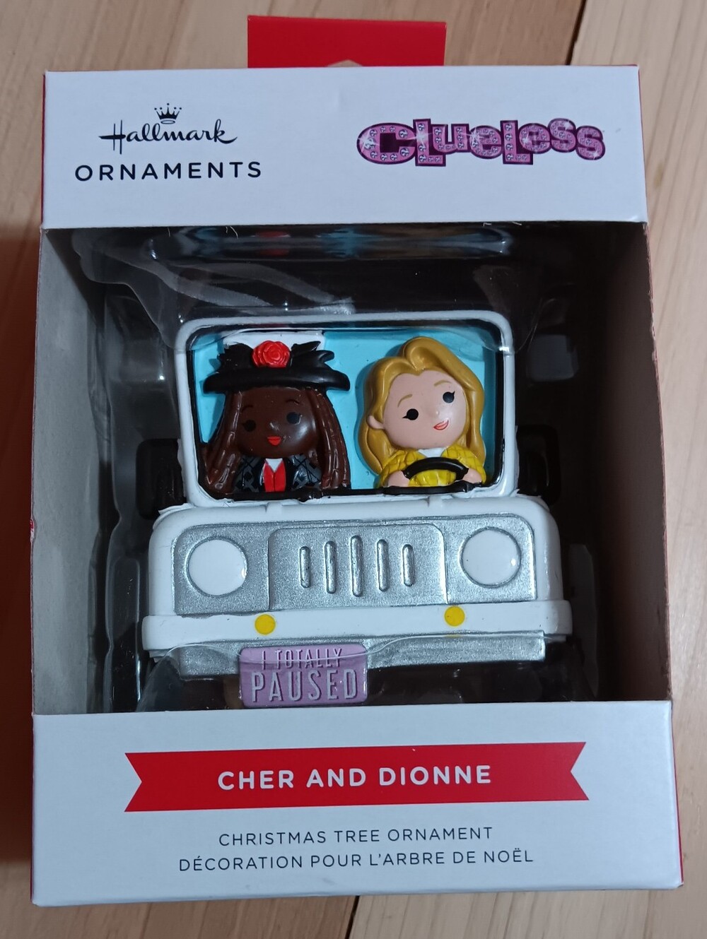 Hallmark Clueless White Jeep Ornament with Cher And Dionne Characters